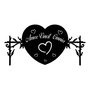 Wallity Omnia Vincit Amor 2 Escultura de Pared Negra